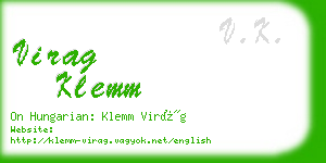 virag klemm business card